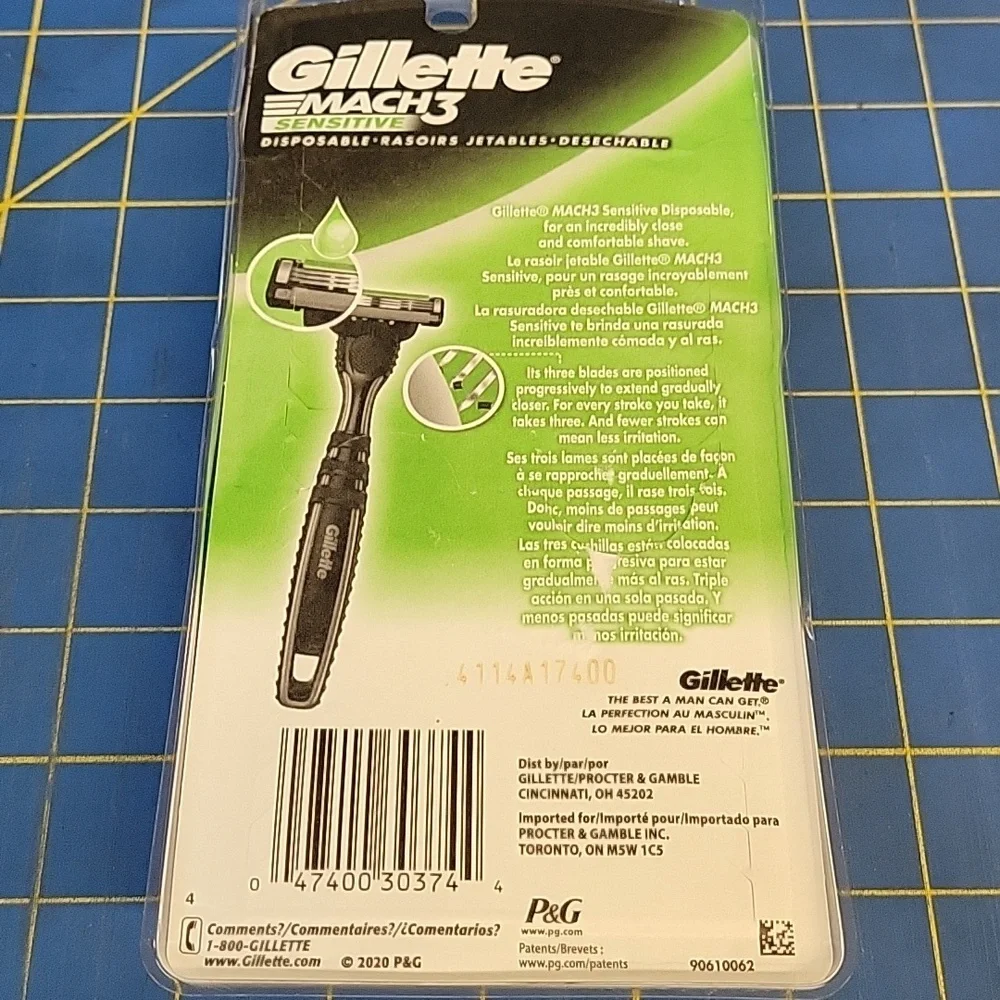 Gillette Mach3 Sensitive Disposable Razors New in Package